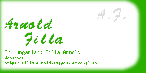arnold filla business card